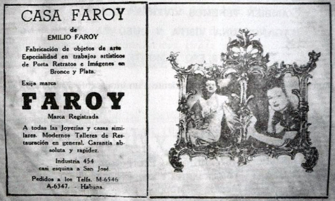 Newspaper advertisement for Casa Faroy