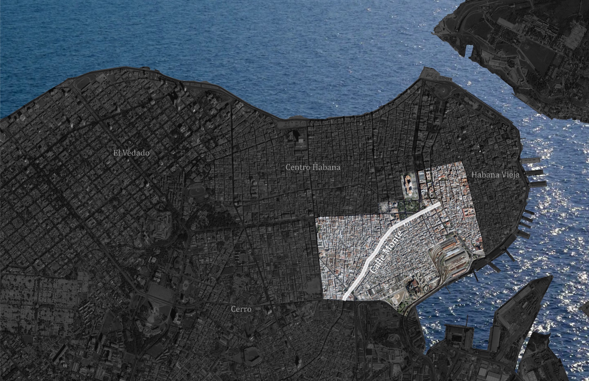 Map of Calle Monte and the surrounding area